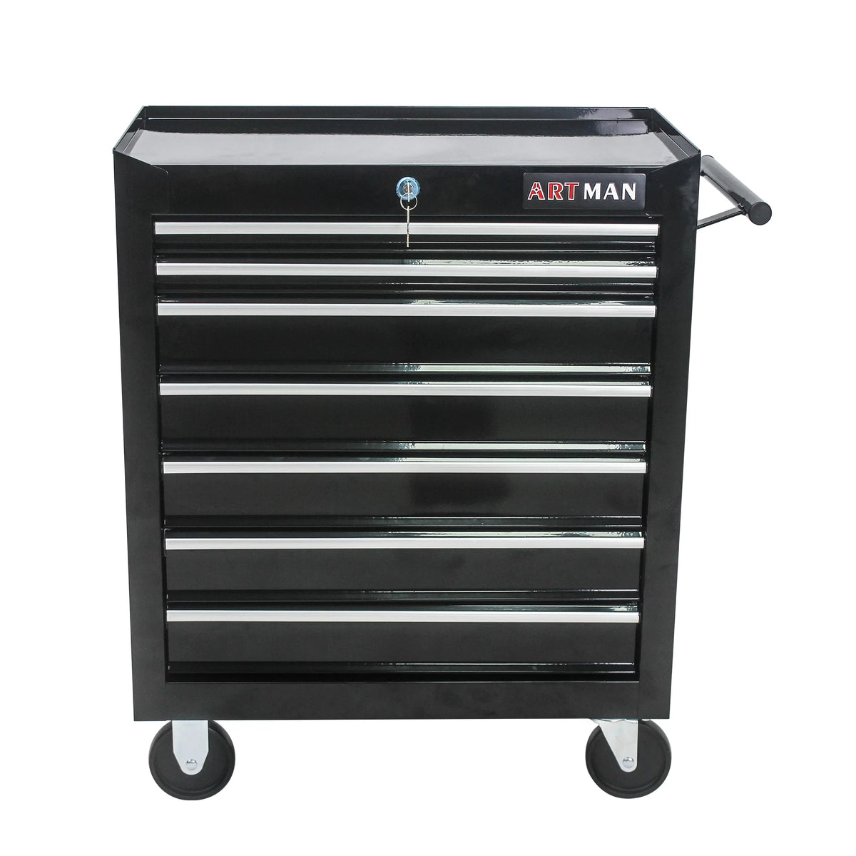 Red 7 Drawers Rolling Tool Chest Cabinet with Wheels X484837