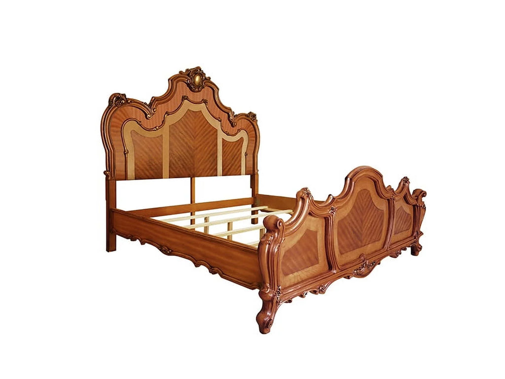 California King Bed Honey Oak Finish O861