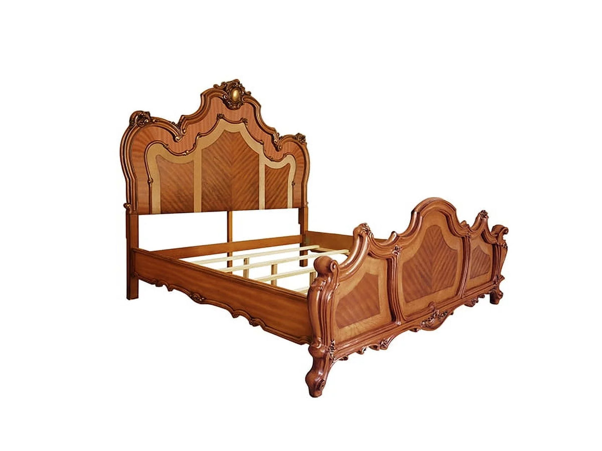 California King Bed Honey Oak Finish O861
