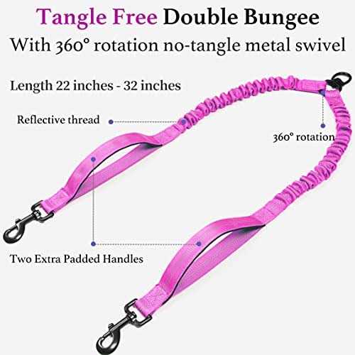 Double Dog Leash 360 Swivel No Tangle W498925