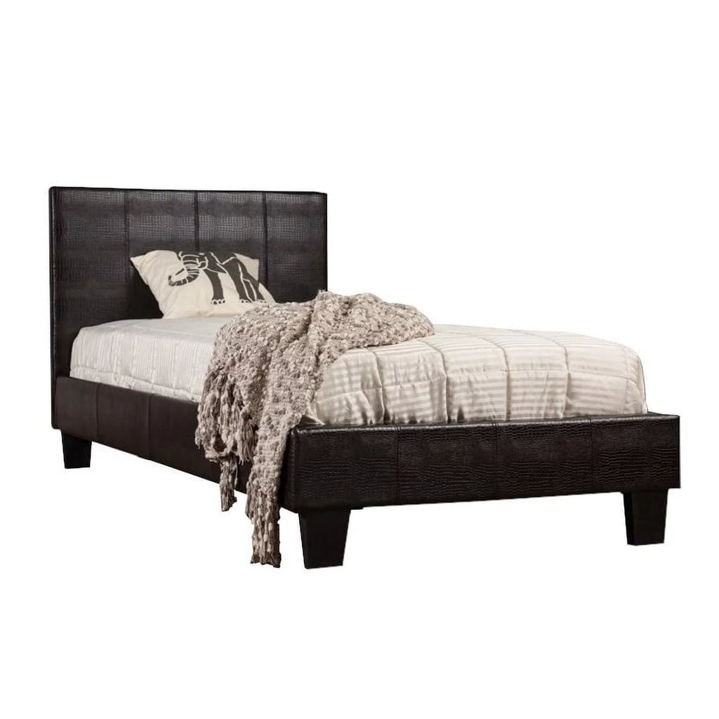 Faux Leather Queen Platform Bed W7781