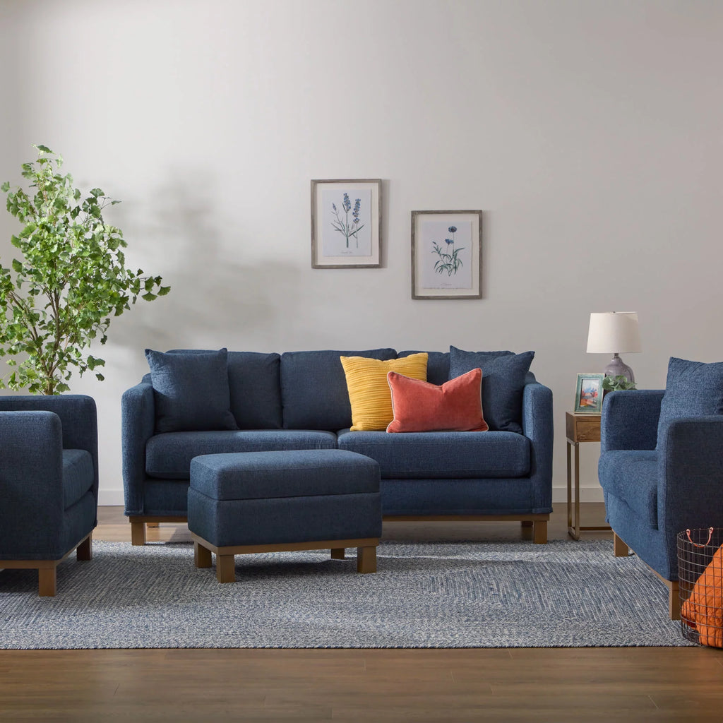 Navy Upholstered Loveseat N403279