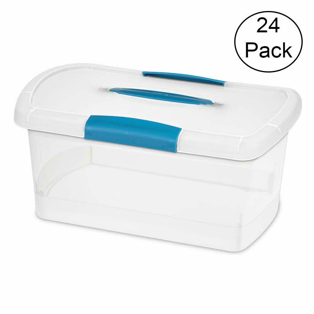 Clear File Box with Latches 24 Pack V81808