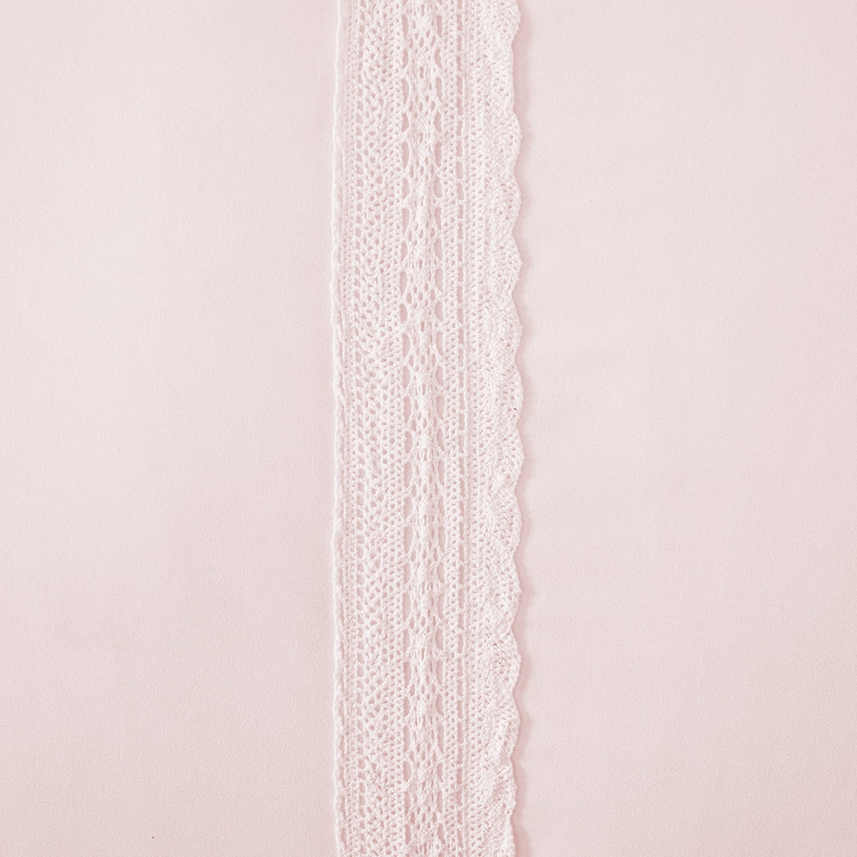Pink Crochet Stripe 4-Piece Microfiber Comforter Set A2287
