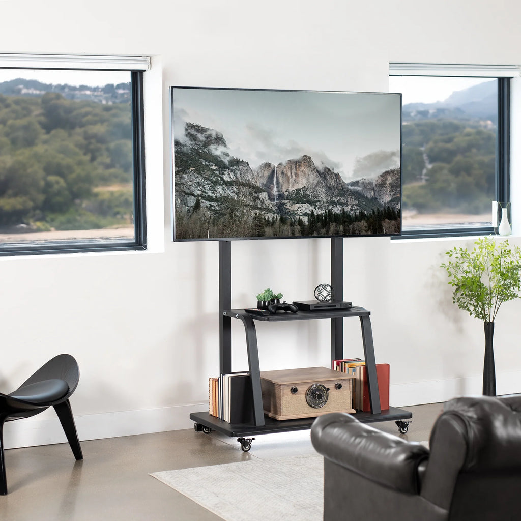 Heavy Duty Steel Mobile TV Cart for 42" to 100" Screens Z603