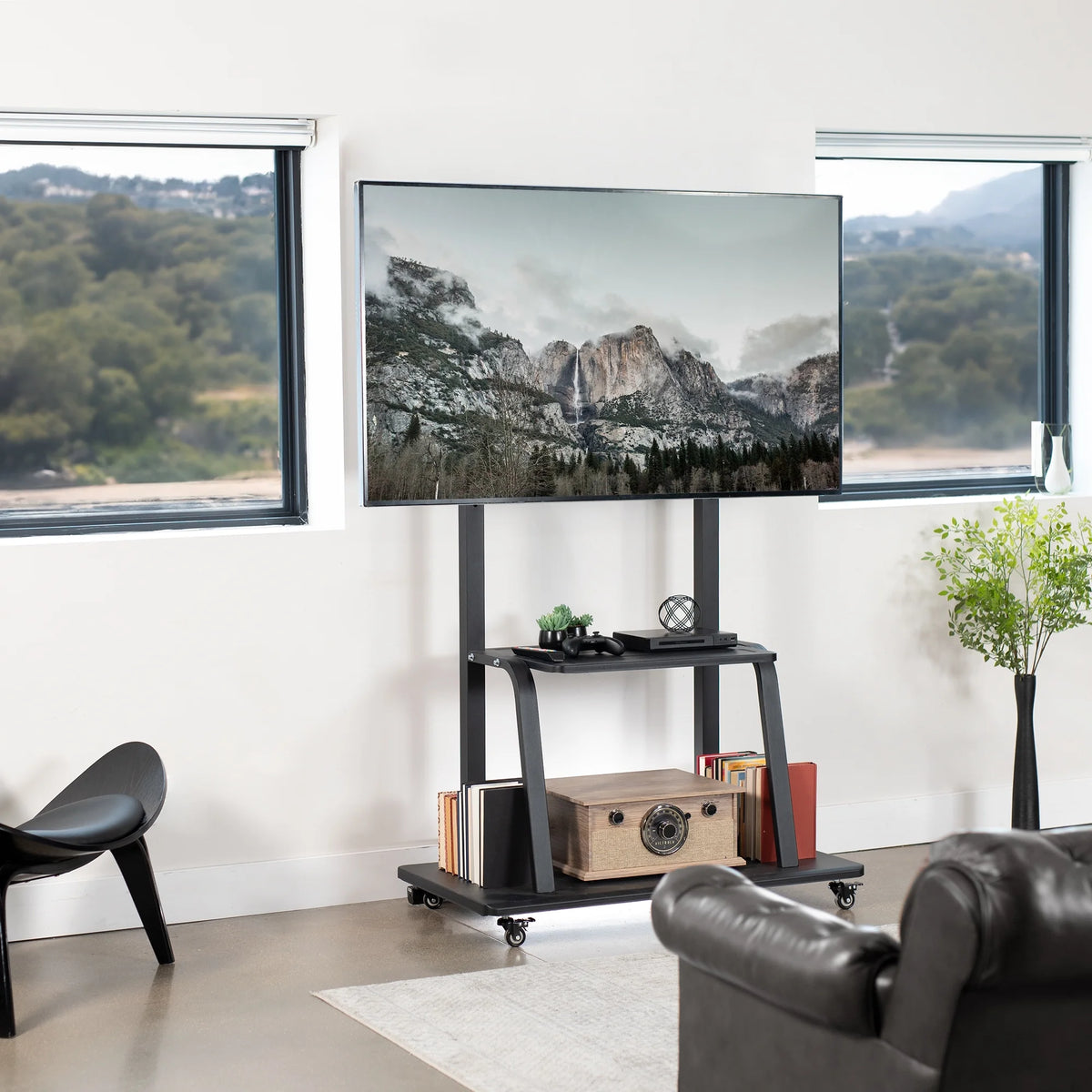 Heavy Duty Steel Mobile TV Cart for 42" to 100" Screens Z603