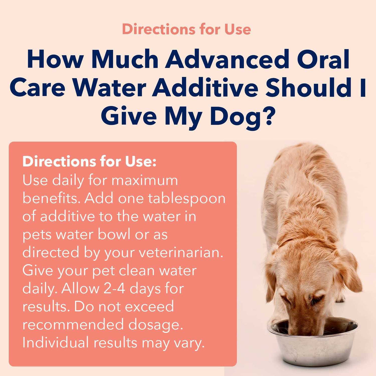 Advanced Oral Care Water Additive for Dogs U629606