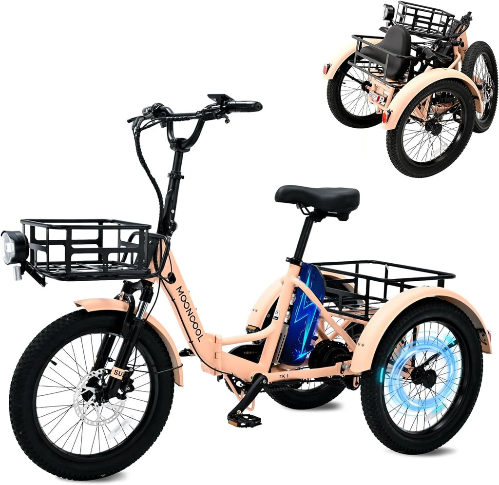 24/26 Electric Tricycle 350W 36V 7 Speeds with Basket F614601