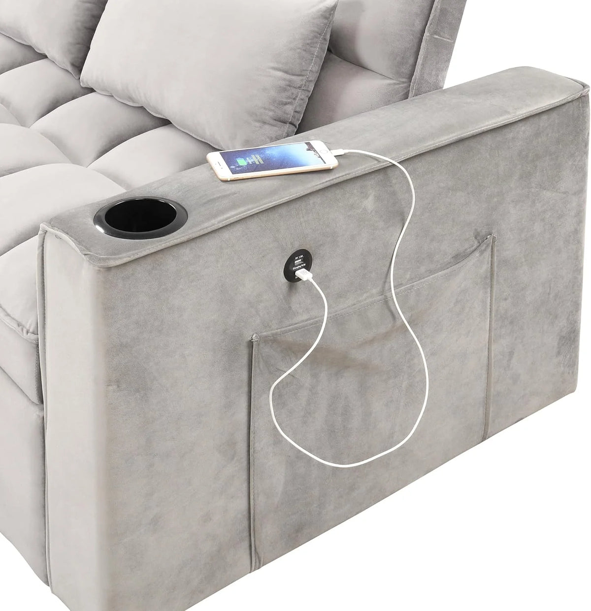 Convertible Sofa Couch with Pull Out Bed D3367