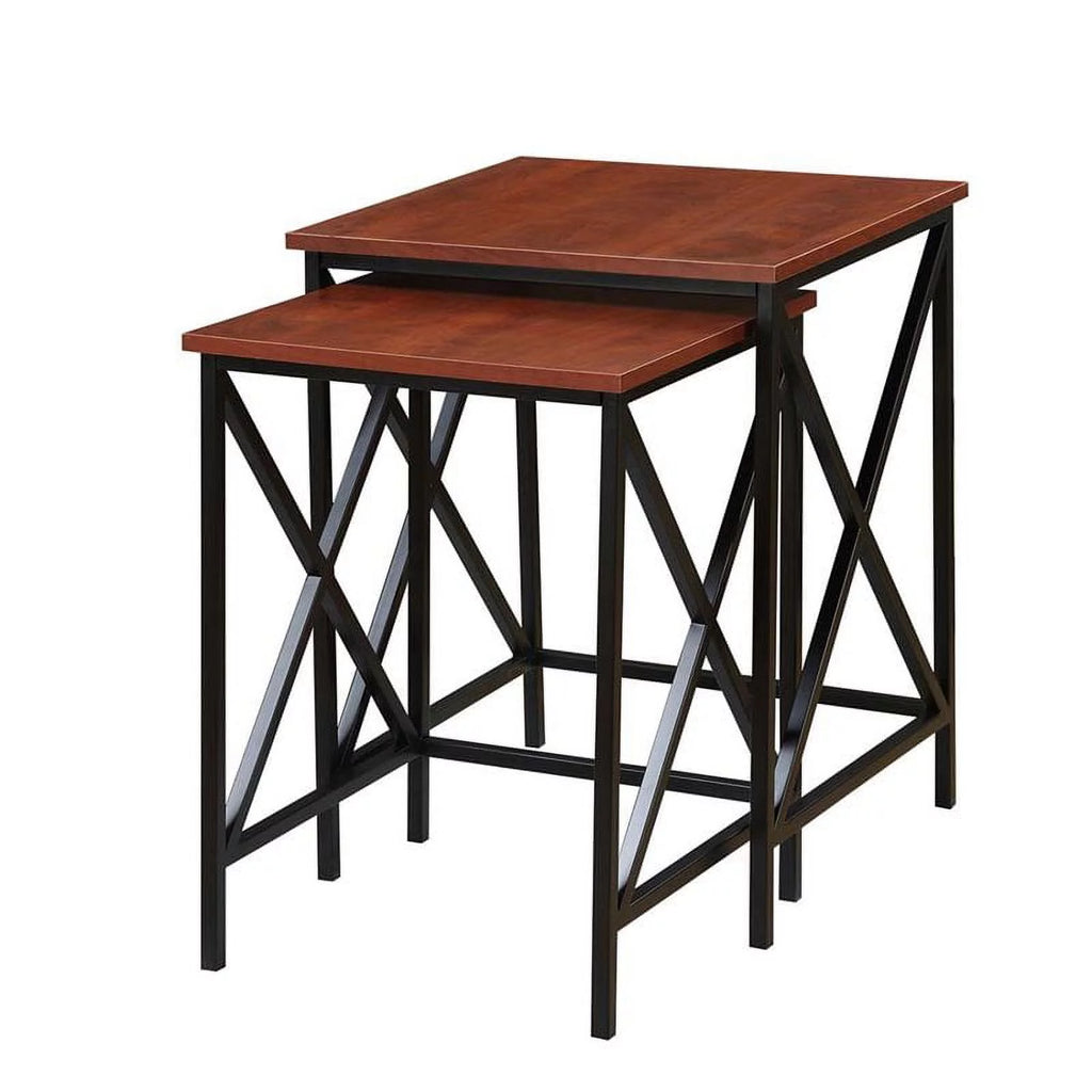 2 Piece Nesting End Table Set in Cherry L7987