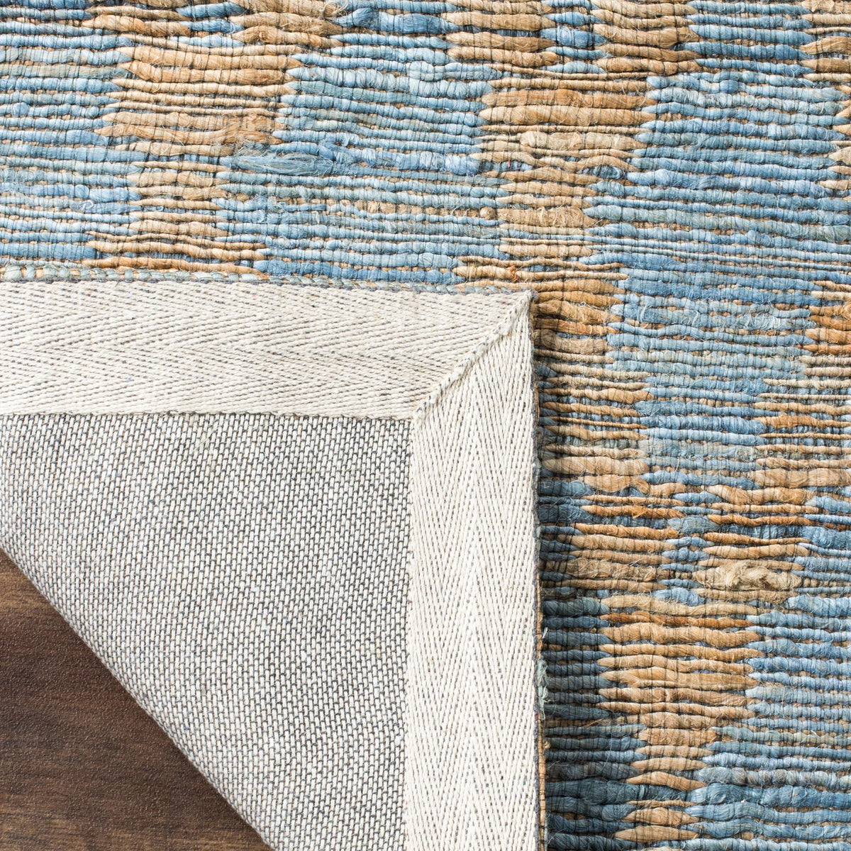 Light Blue/Gold Geometric Area Rug R854483