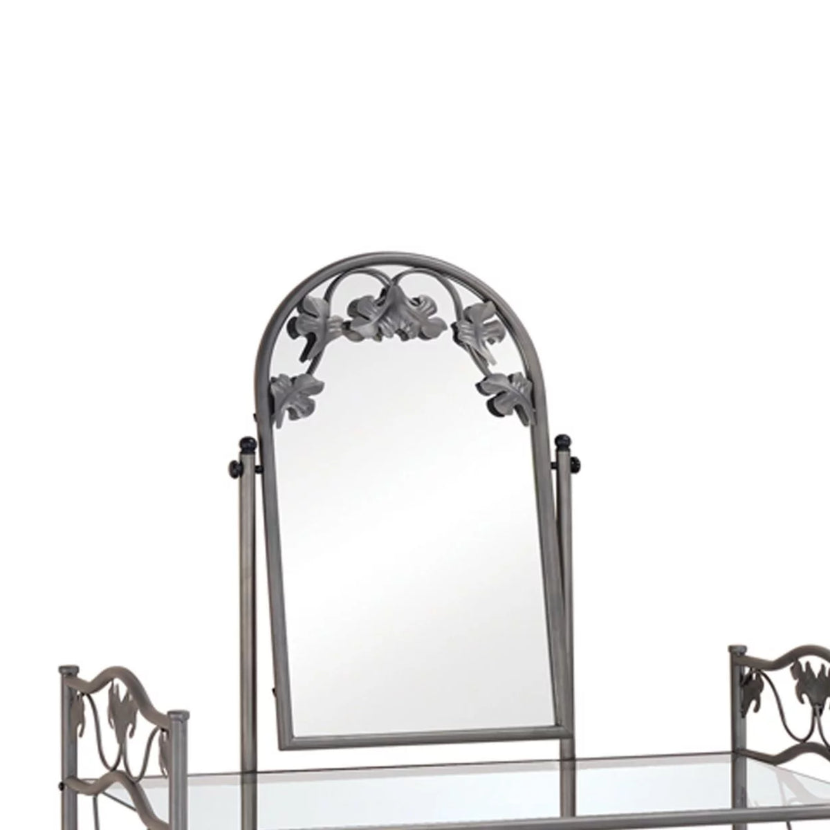 Metal Vanity Set with Glass Top U216