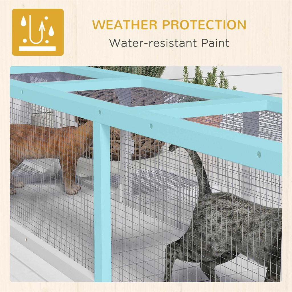 Long Extendable Wooden Outdoor Cat Tunnel J13827