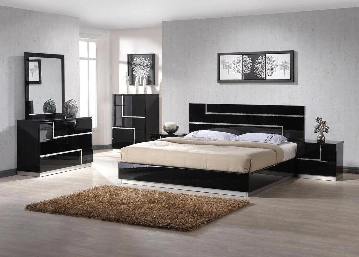 Black 3Pc Queen Bedroom Set A168