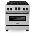 30 in Gas Range with Matte Black Accents A9637