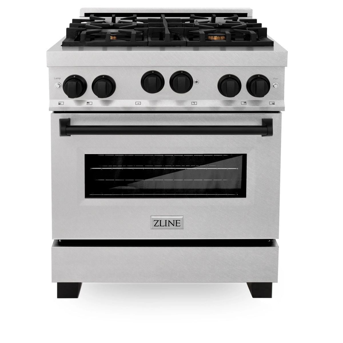 30 in Gas Range with Matte Black Accents A9637