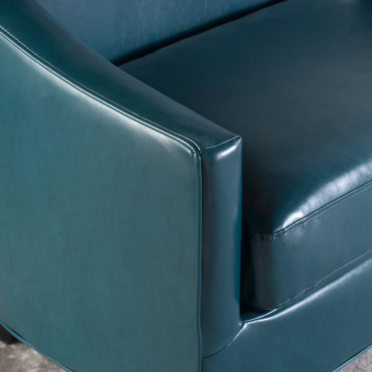 Teal Leather Loveseat G540
