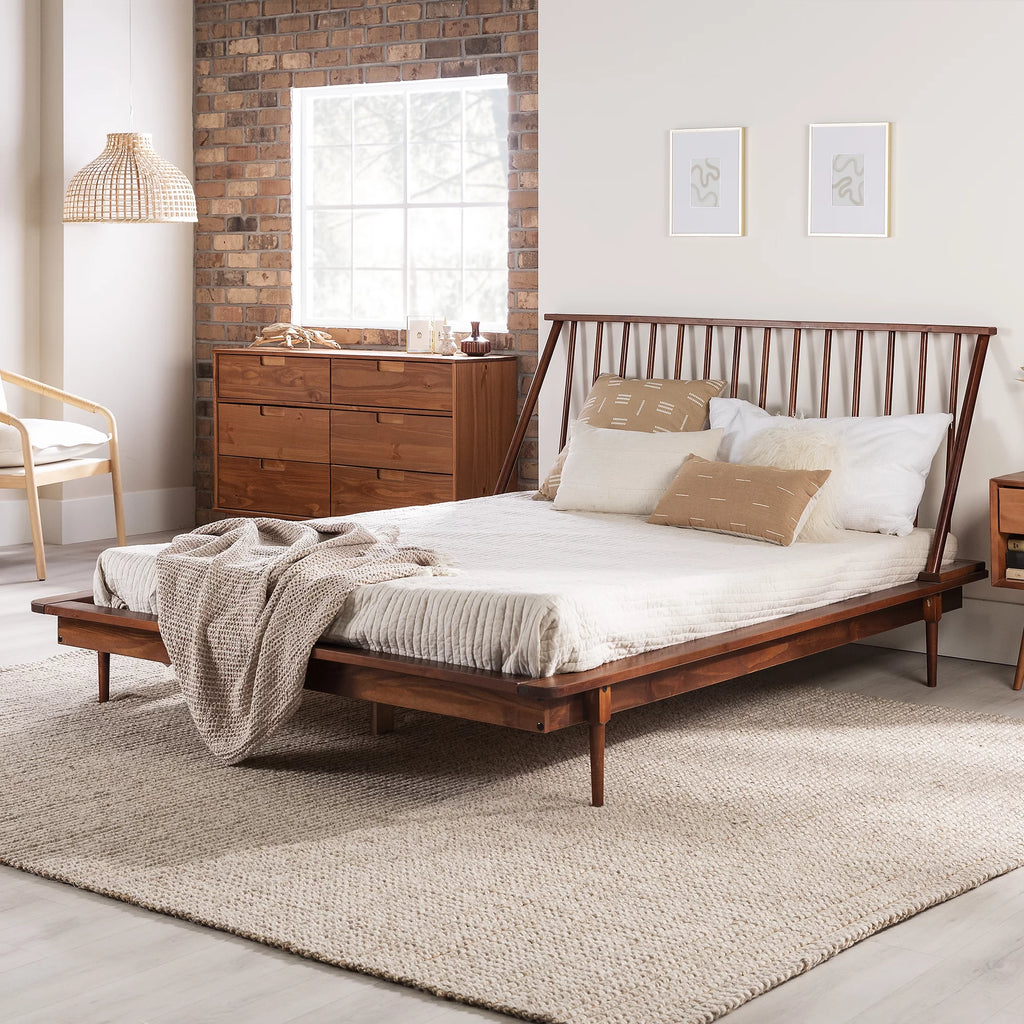Queen Size Solid Wood Platform Bed Q27067