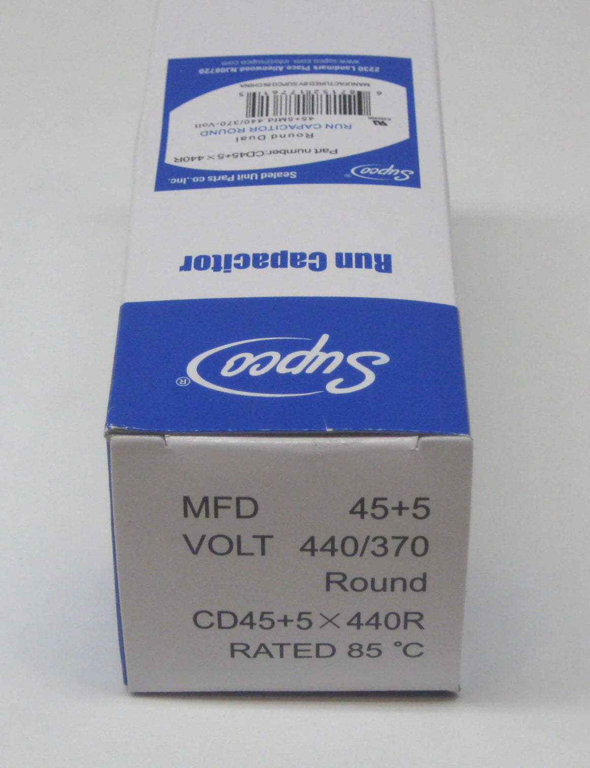 HVAC Motor Round Dual Run Capacitor 45 + 5 MFD 440 Volts U598236