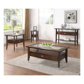 3-Piece Wood Coffee Table Set in Dark Walnut Z208