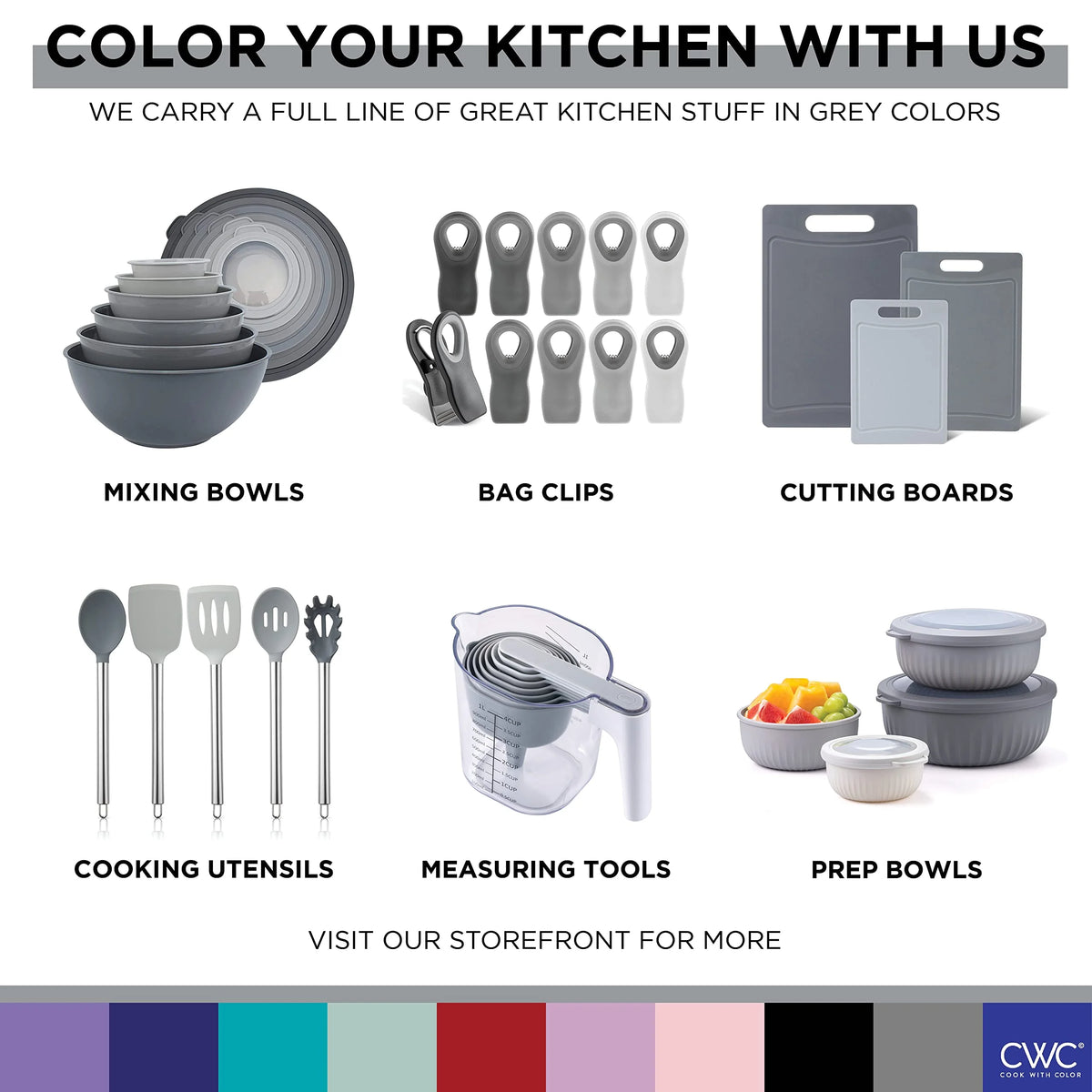 4 Piece Nesting Plastic Mixing Bowl Set M973404