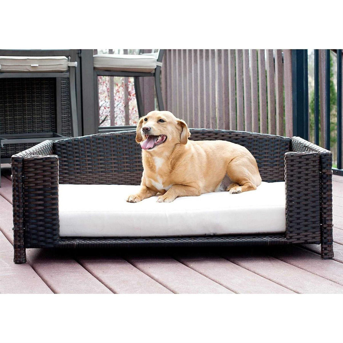 Rattan Rectangular Pet Sofa Y35108