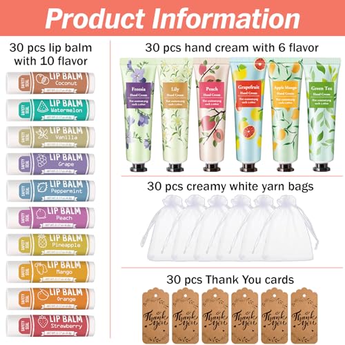 Hand Cream and Lip Balm Set with Organza Bag C56390
