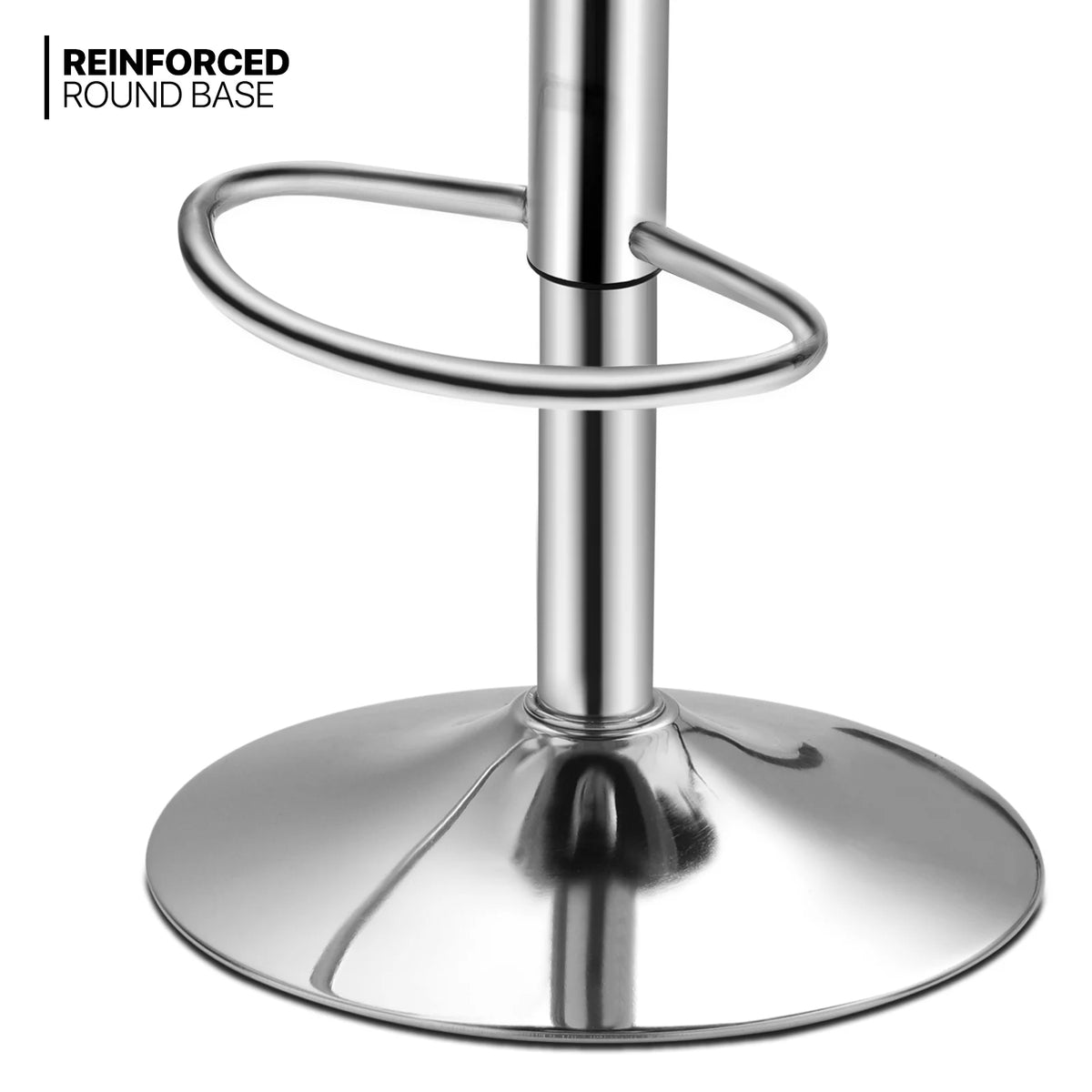 Set of 4 Grey Faux Leather Swivel Bar Stools U830