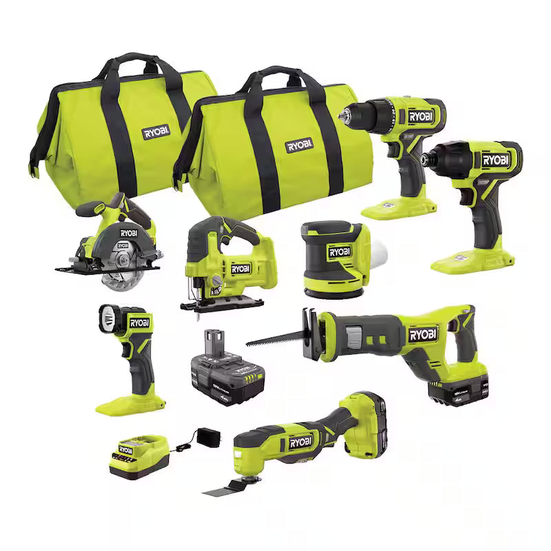 18V Cordless 8-Tool Combo Kit with Battery and Charger U5269