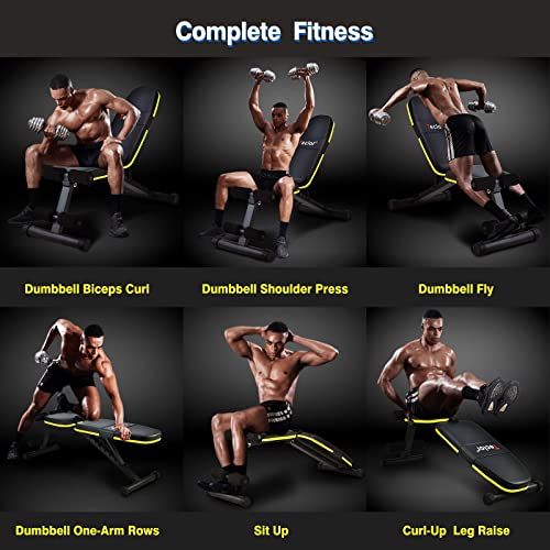 Adjustable Foldable Weight Bench 10 Backrest Position O182413