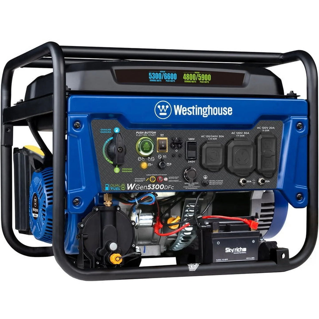 Dual Fuel Portable Generator with Remote Electric Start F5967