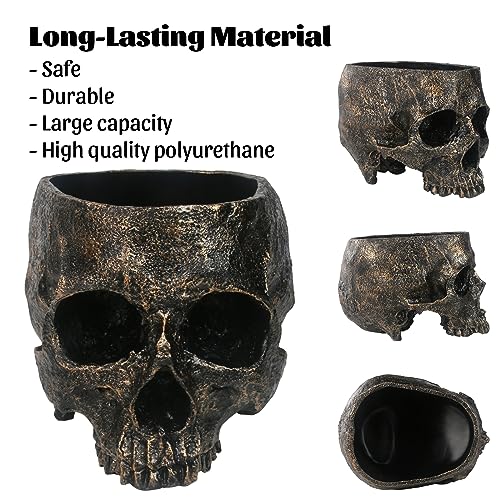 Extra Large Skull Candy Dish Bowl Holder Resin Decor S3589