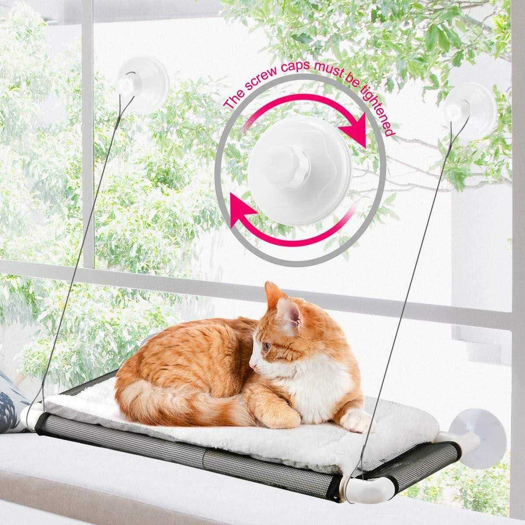 Cat Window Perch Hammock Seat with Fleece Blanket V84515