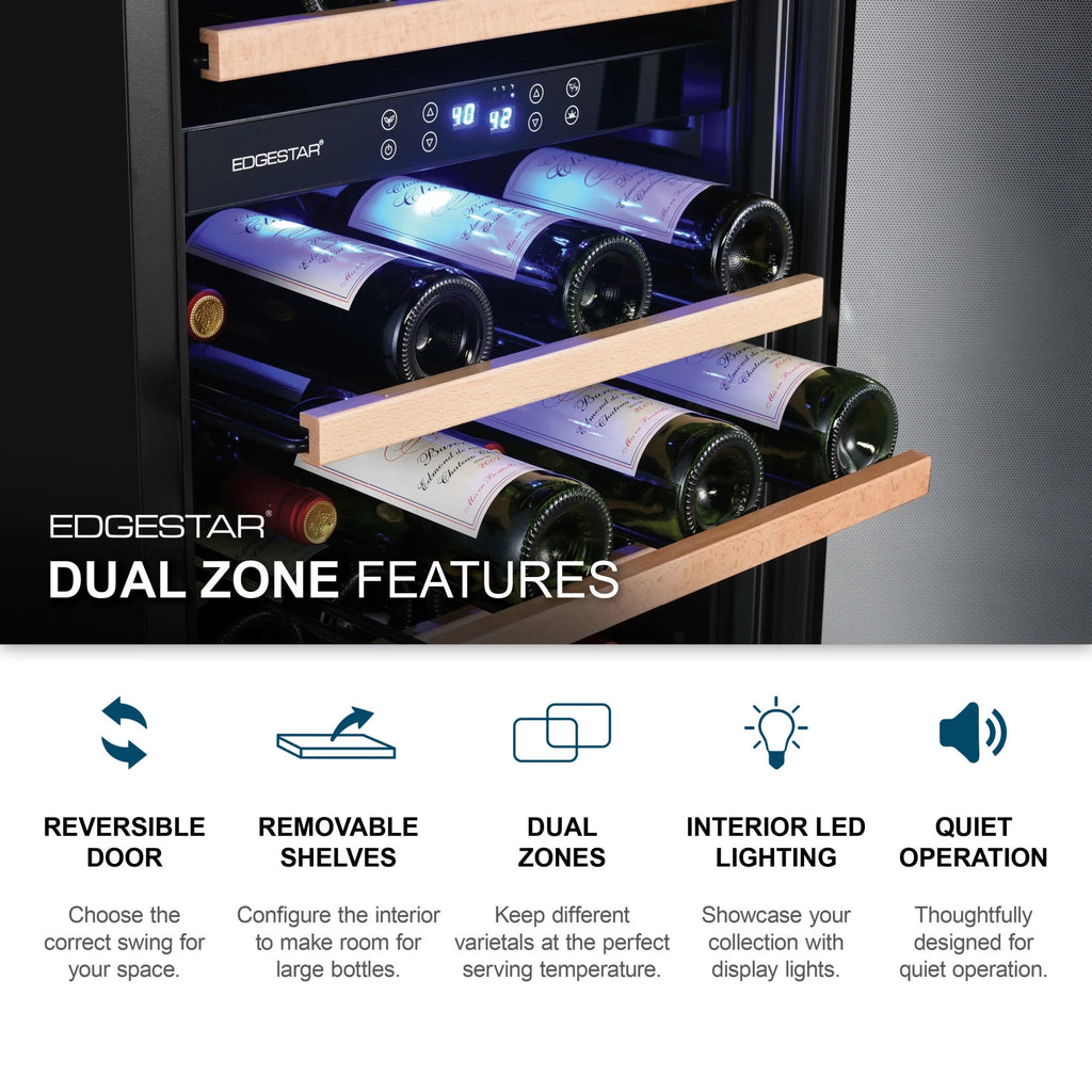 38 Bottle Capacity Free Standing Wine Cooler Stainless Steel E80814