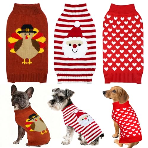 3 Pack Dog Christmas Sweater X273