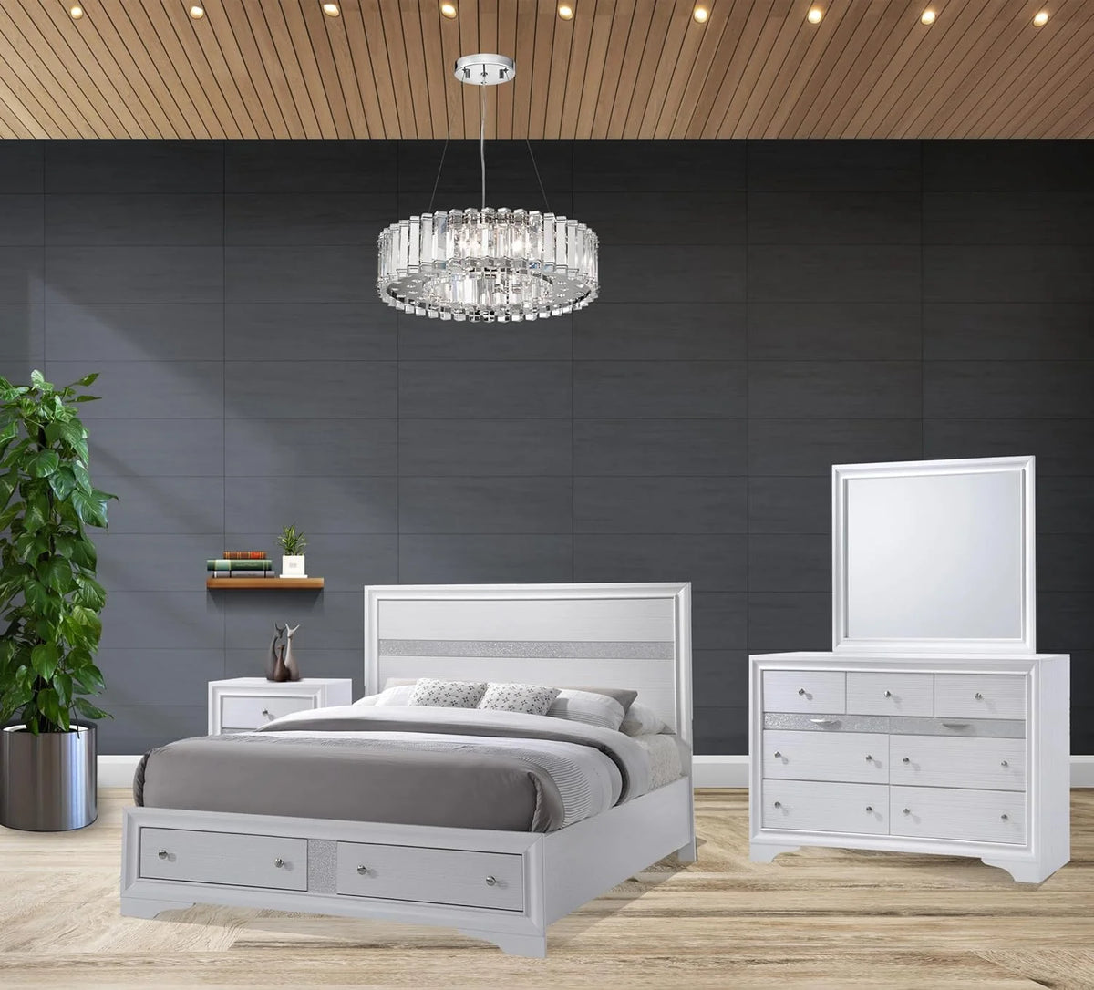 King Size 4-Piece Bedroom Set Y485