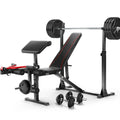 Adjustable Olympic Weight Bench Set with Barbell Rack D707