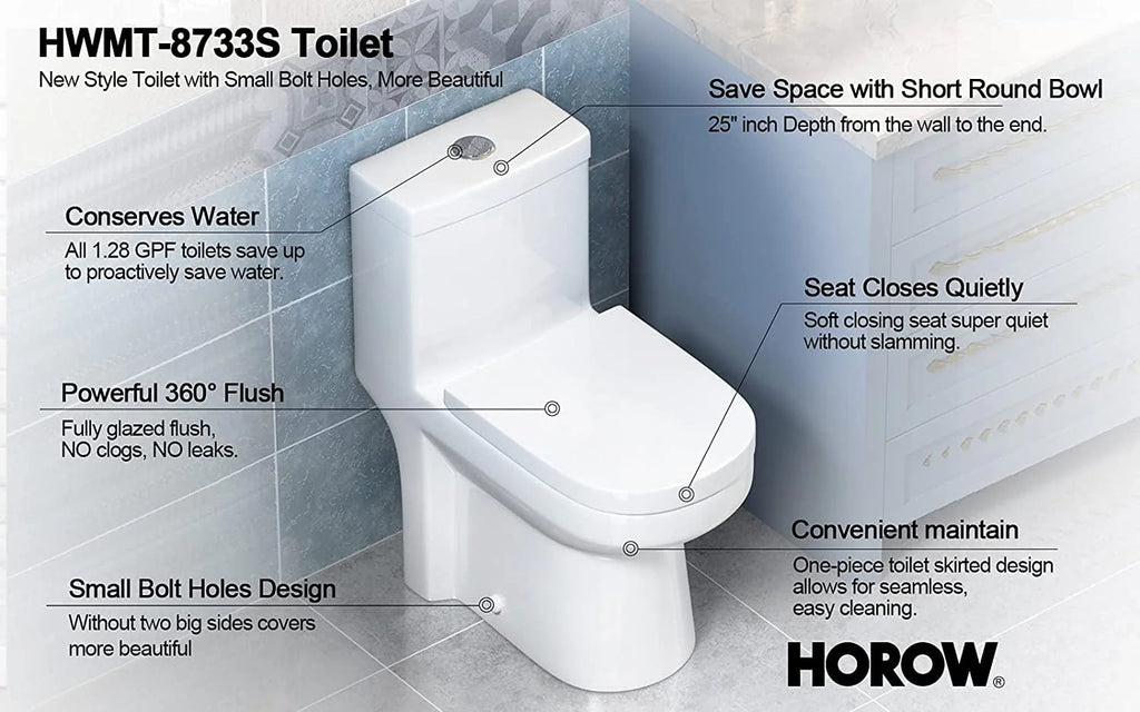 One-Piece Dual Flush Ceramic Compact Toilet D634282