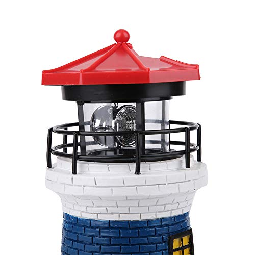 Solar LED Lighthouse Statue Y888237