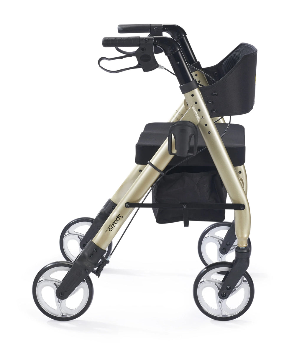 Extra Wide Heavy-Duty Rollator Walker with 20 Wide Nylon Seat 440 lb Weight Capacity Y2363