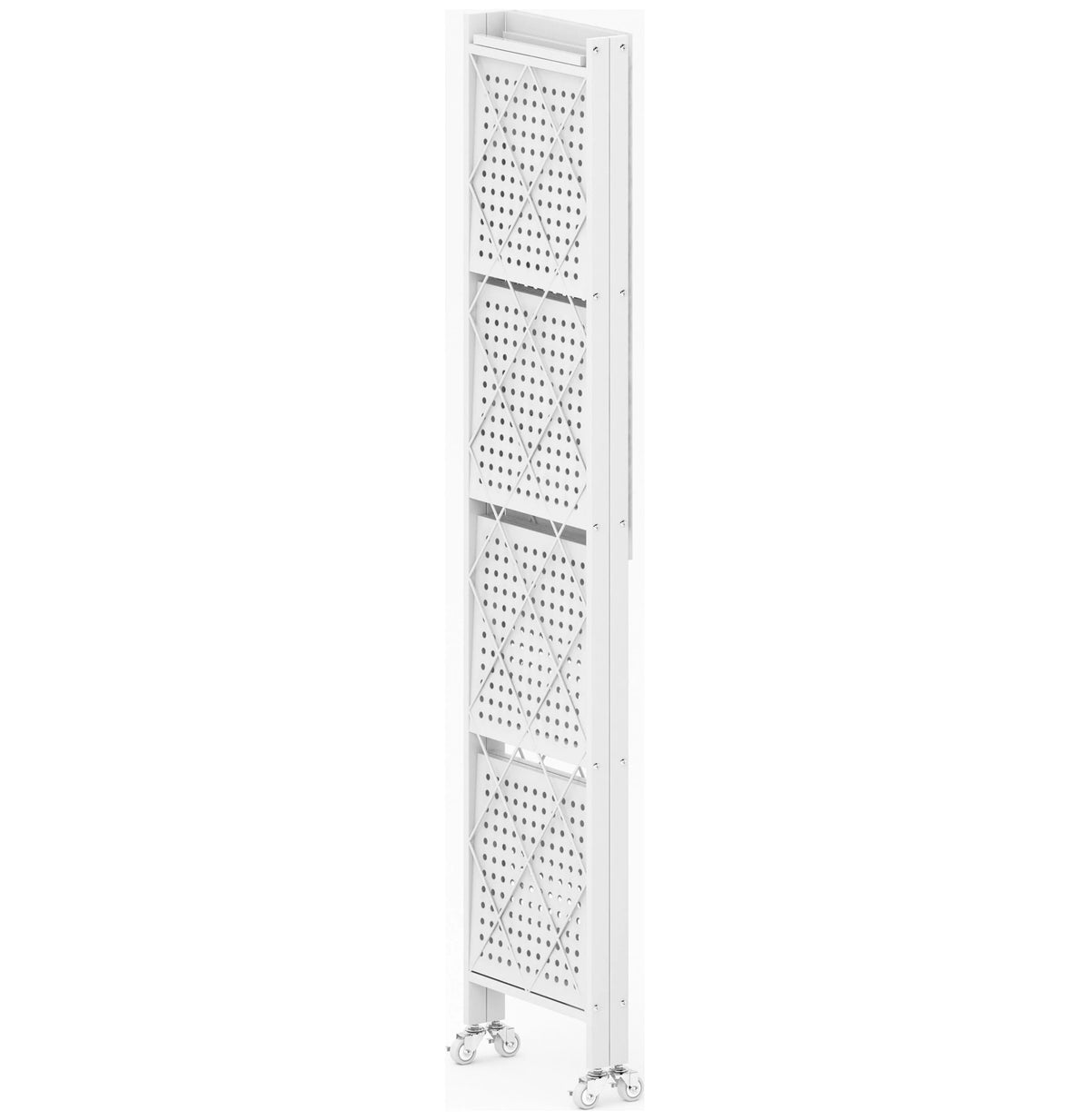5-Tier Foldable Metal Storage Shelves with Wheels X13360