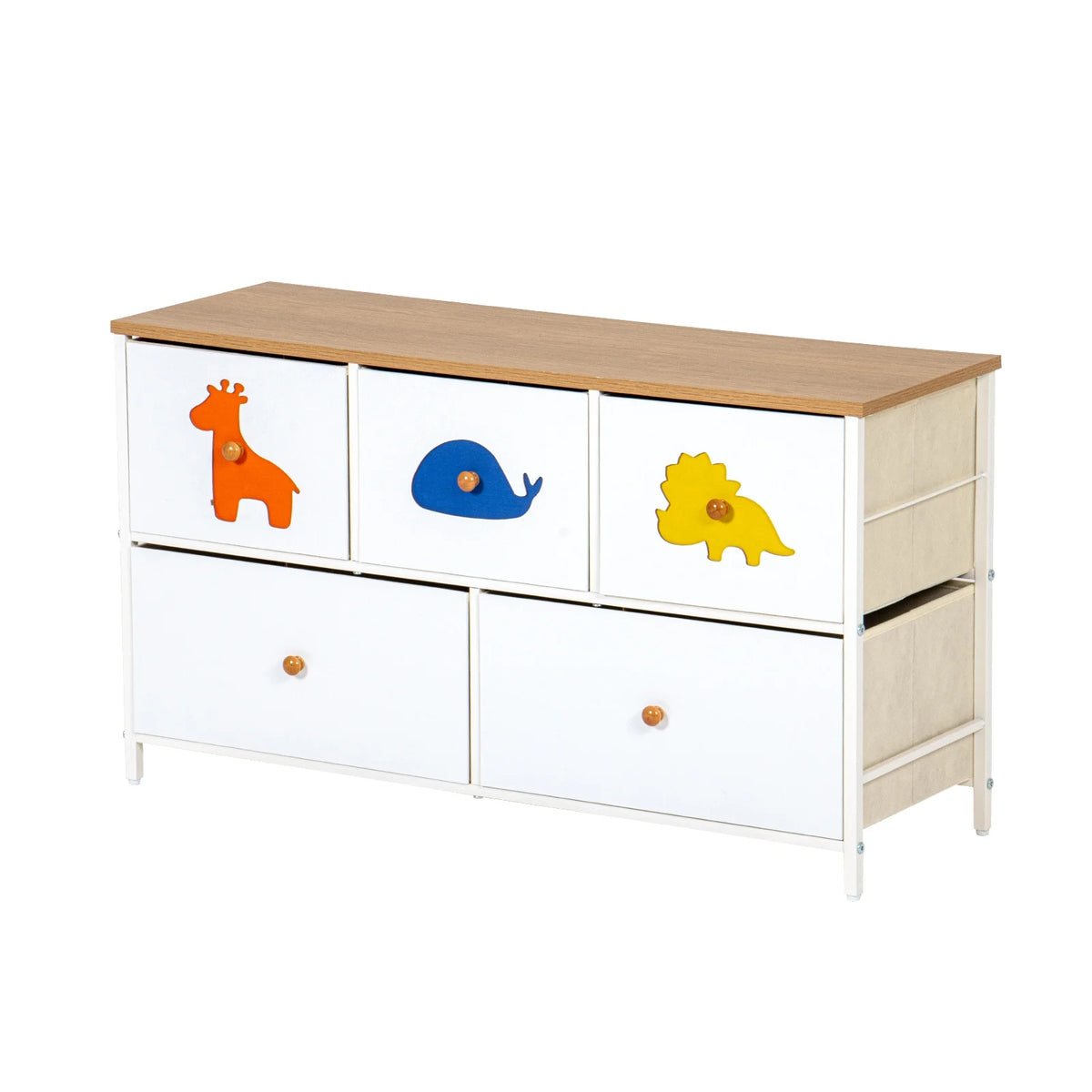 White 5 Drawer Dresser X489