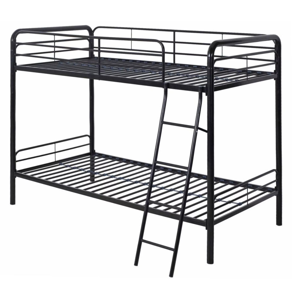 Twin over Twin Black Metal Bunk Bed B1884