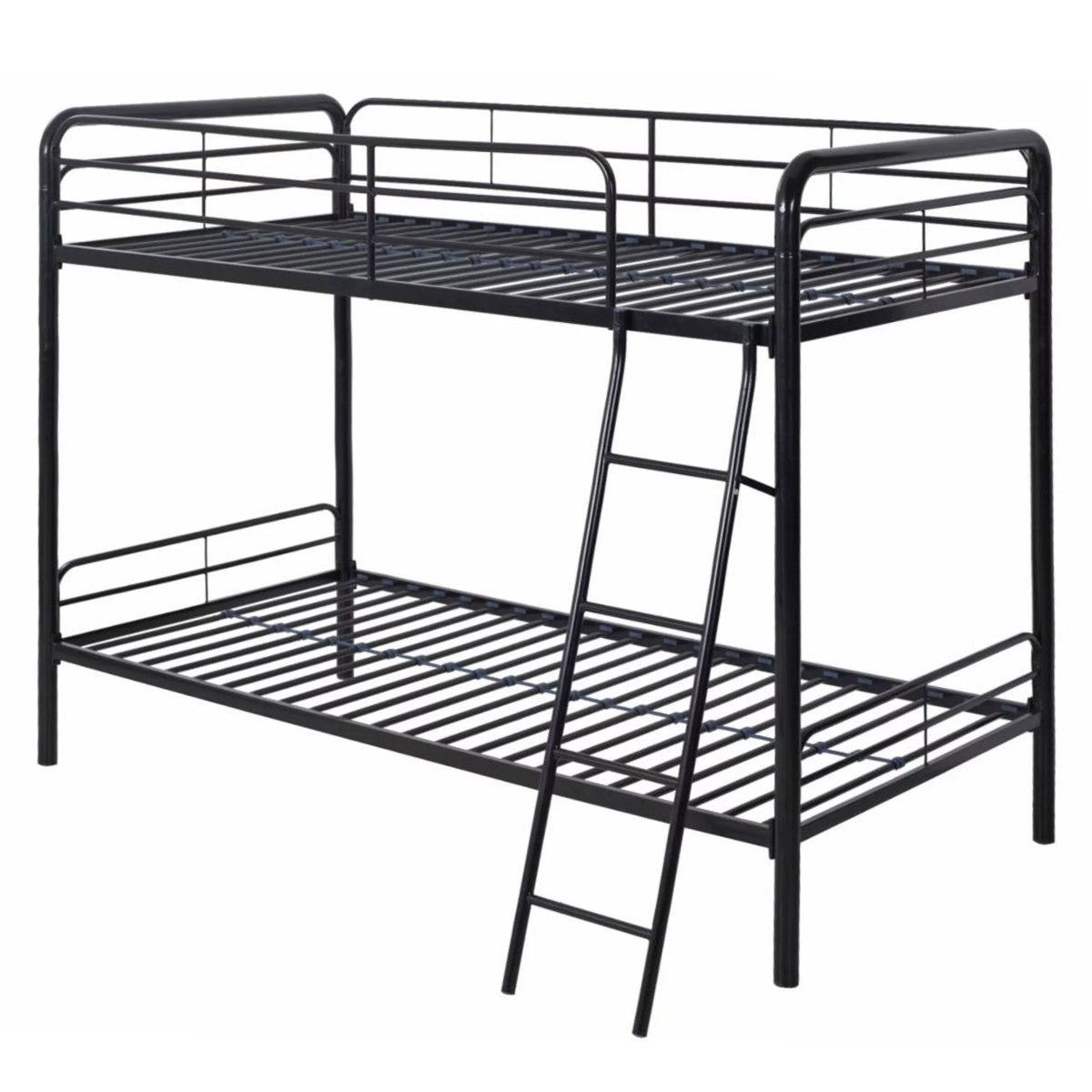 Twin over Twin Black Metal Bunk Bed B1884