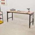 Adjustable 72" L X 25" W Workbench with Universal Wheels, 3000 LBS Load Capacity D45682