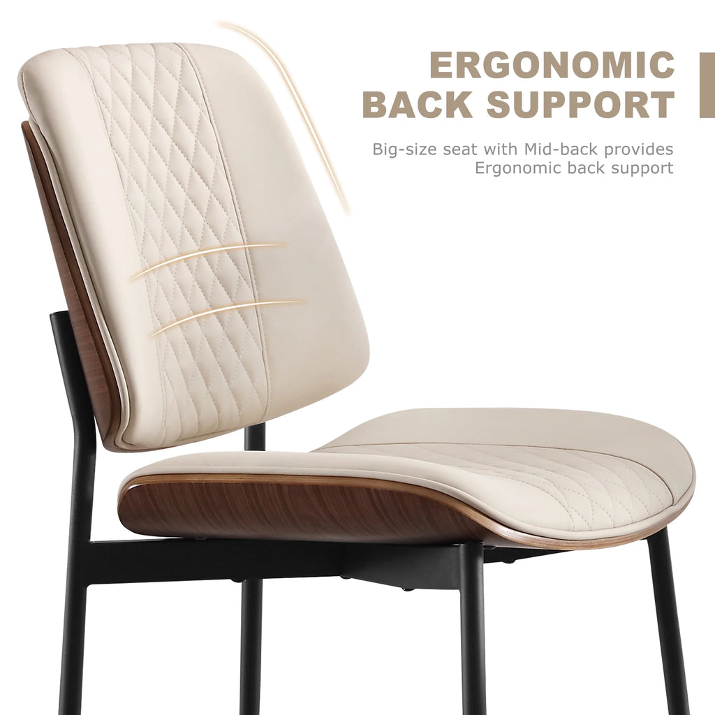 Mid Century Modern Faux Leather Dining Chairs Set of 2 K275224