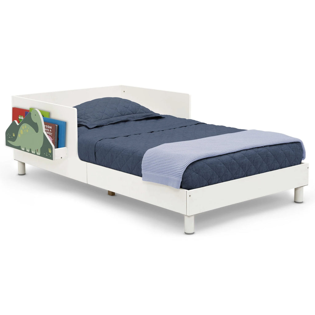 White Toddler Bed with Interchangeable Shelf E456984