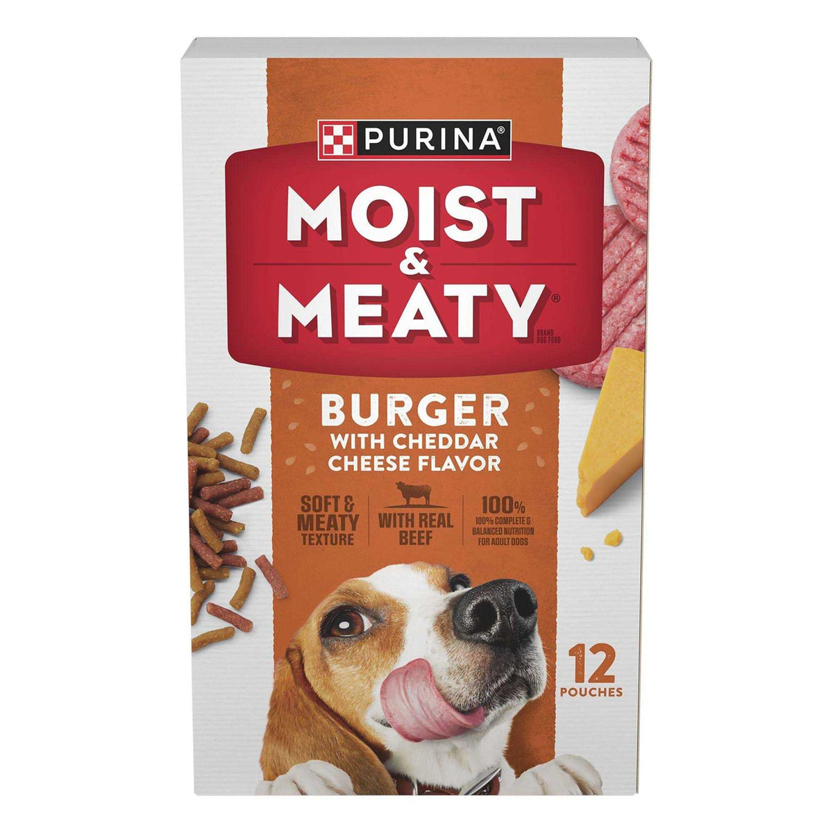 Moist & Meaty Burger with Cheddar Cheese Flavor Dry Dog Food D7230
