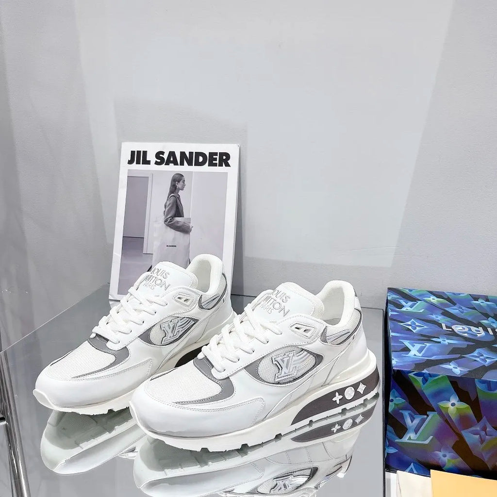 White Iridescent Textile Sneaker S64992