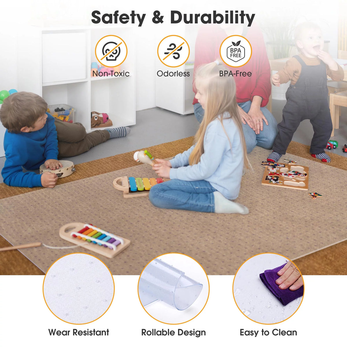 PVC Floor Mats 60"x46" 2 Pack Y17035